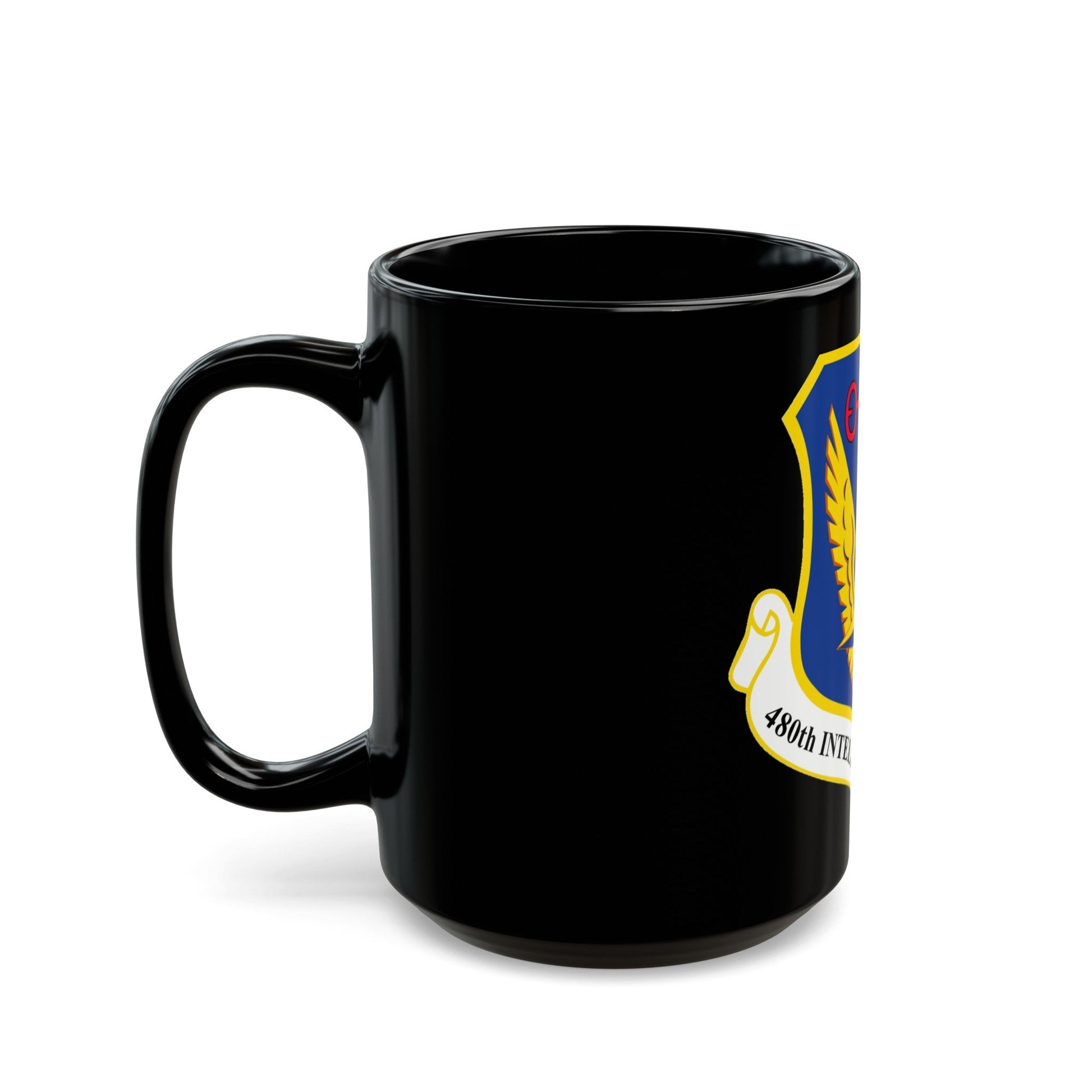 480th Intelligence Wing (U.S. Air Force) Black Coffee Mug-The Sticker Space