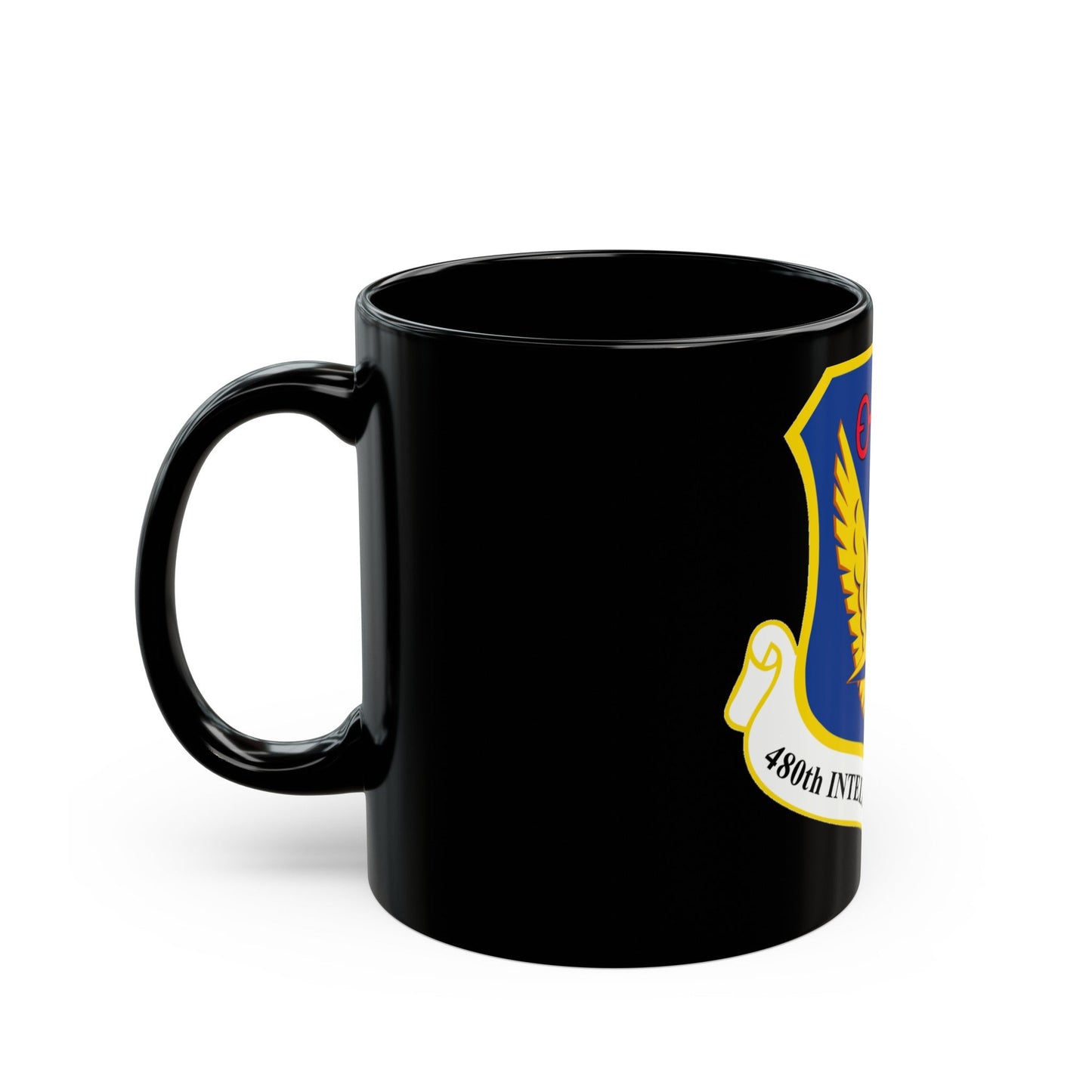 480th Intelligence Wing (U.S. Air Force) Black Coffee Mug-The Sticker Space