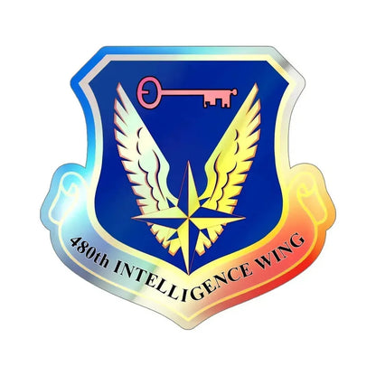 480th Intelligence Wing (U.S. Air Force) Holographic STICKER Die-Cut Vinyl Decal 6 Inch Holographic - The Sticker Space