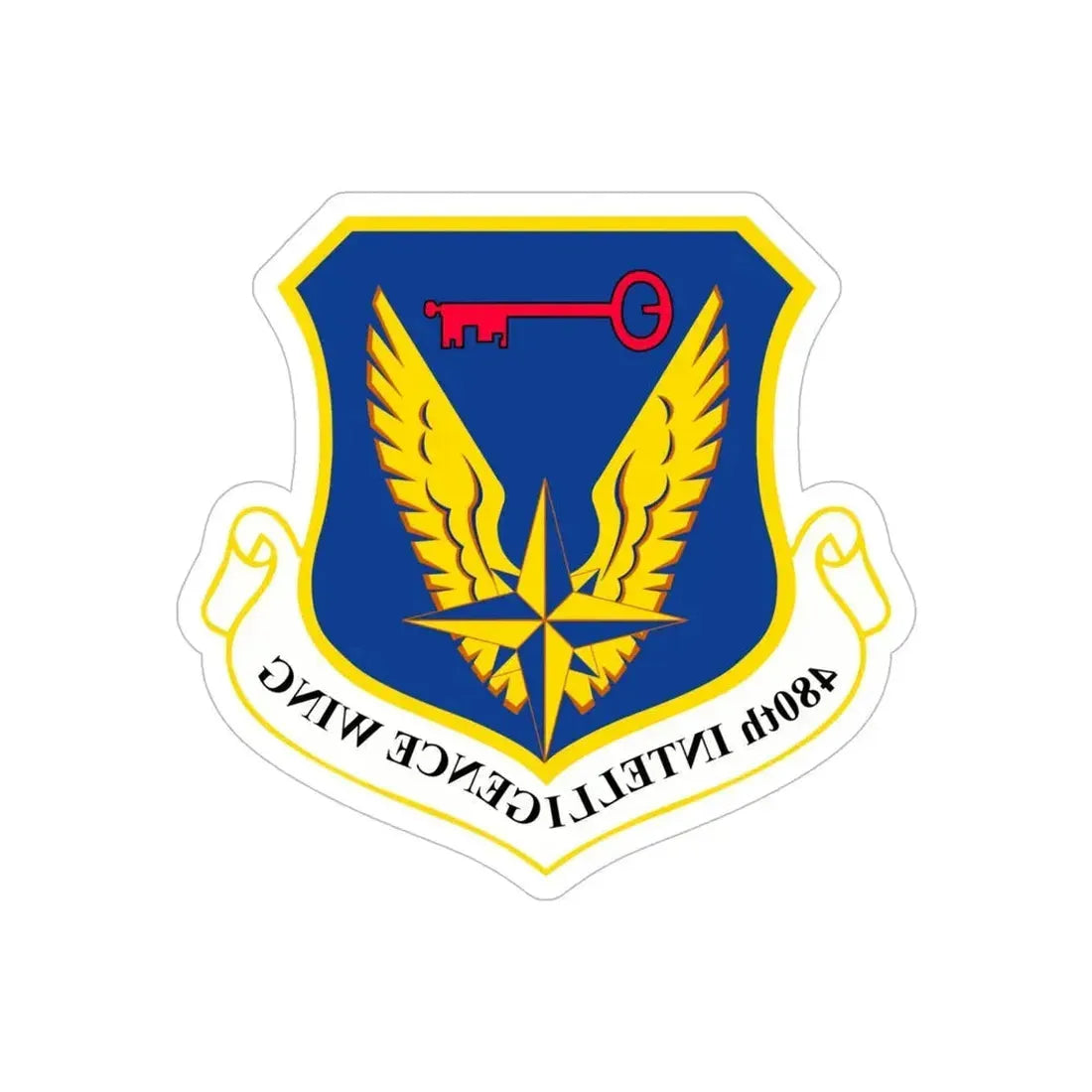 480th Intelligence Wing (U.S. Air Force) REVERSE PRINT Transparent Die-Cut STICKER - The Sticker Space