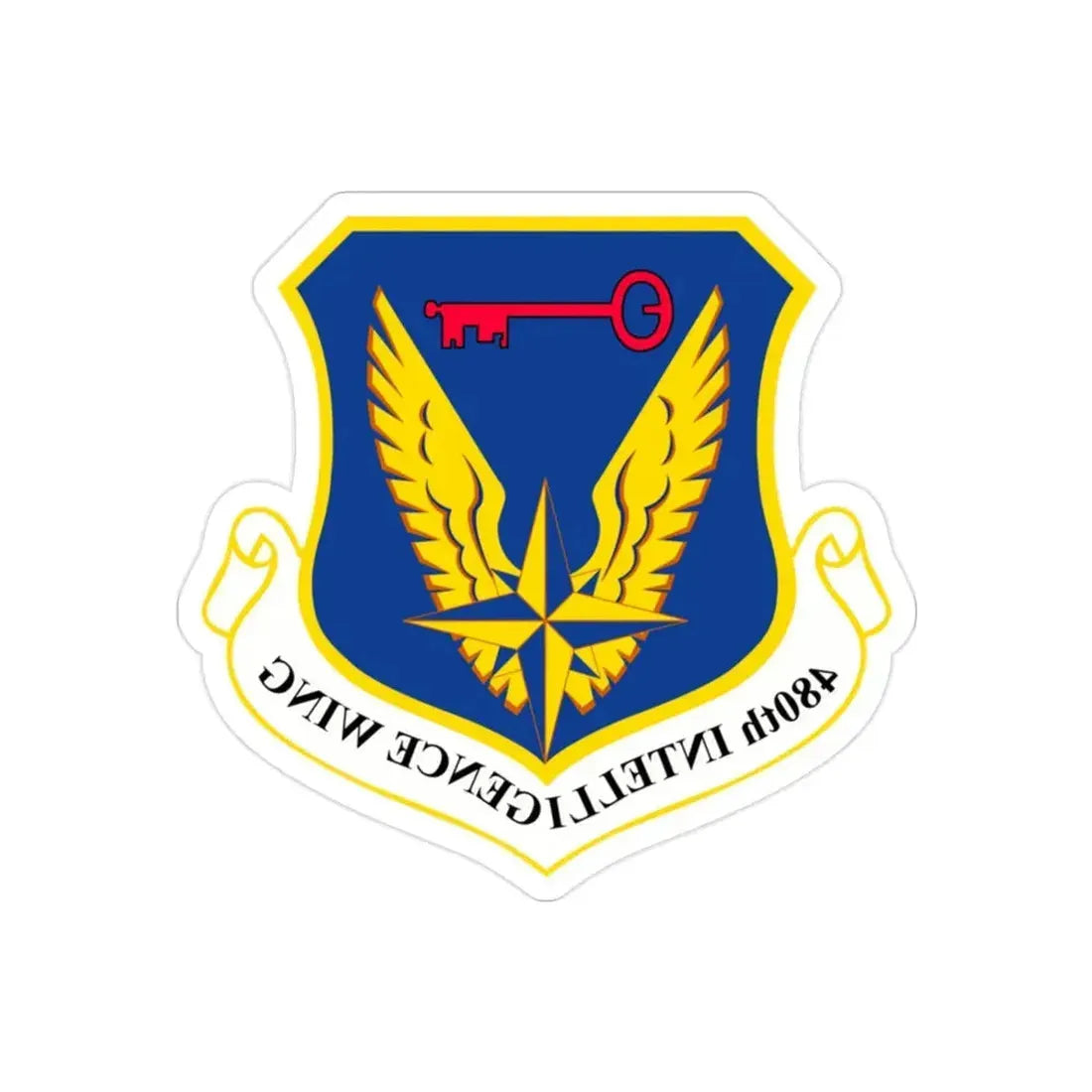 480th Intelligence Wing (U.S. Air Force) REVERSE PRINT Transparent Die-Cut STICKER - The Sticker Space