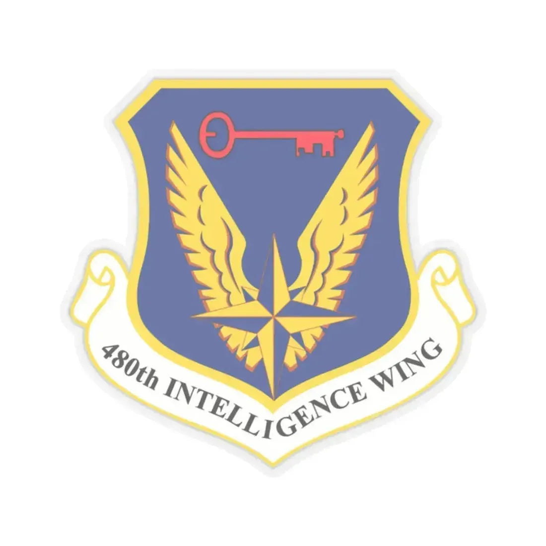 480th Intelligence Wing (U.S. Air Force) STICKER Vinyl Kiss-Cut Decal 2 Inch Transparent - The Sticker Space