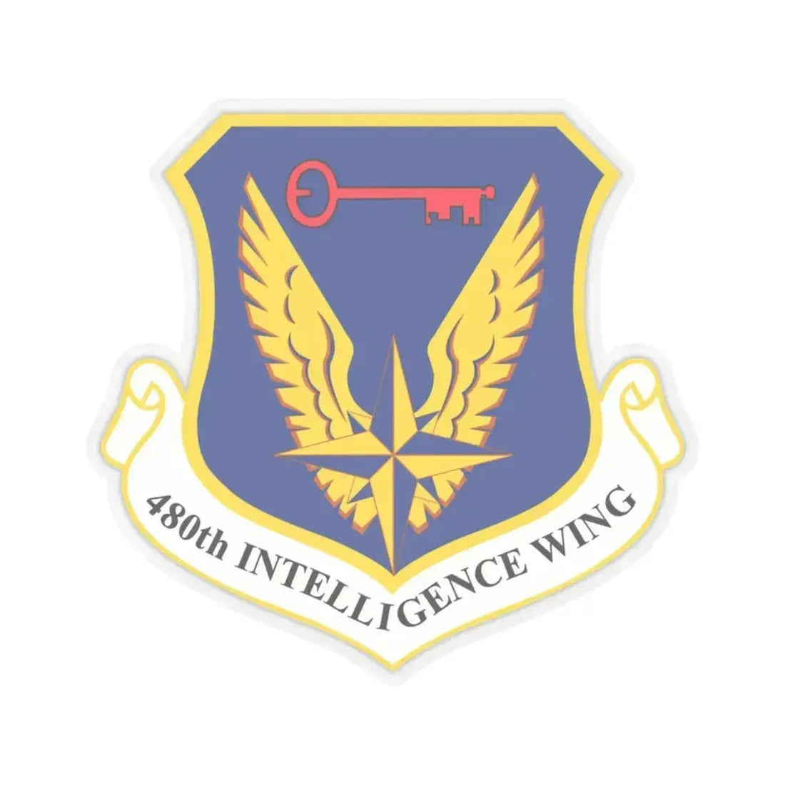 480th Intelligence Wing (U.S. Air Force) STICKER Vinyl Kiss-Cut Decal 6 Inch Transparent - The Sticker Space