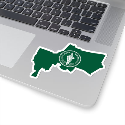 Flag map of Bangkok (Thailand) STICKER Vinyl Kiss-Cut Decal