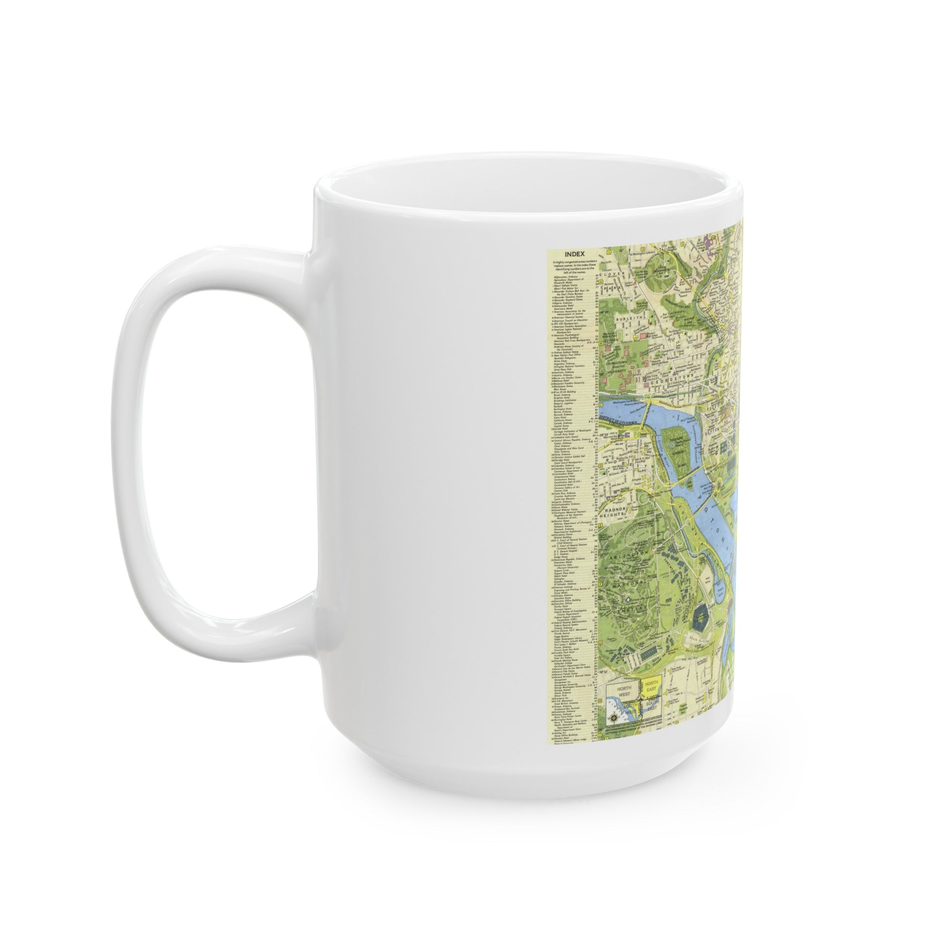 USA - Washington, Tourist (1964) (Map) White Coffee Mug-The Sticker Space