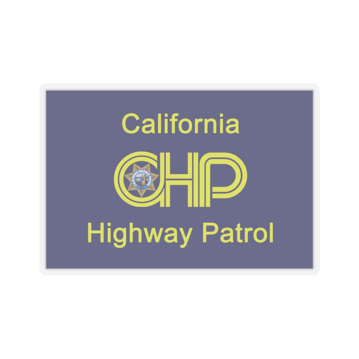 California Highway Patrol Flag - STICKER Vinyl Kiss-Cut Decal