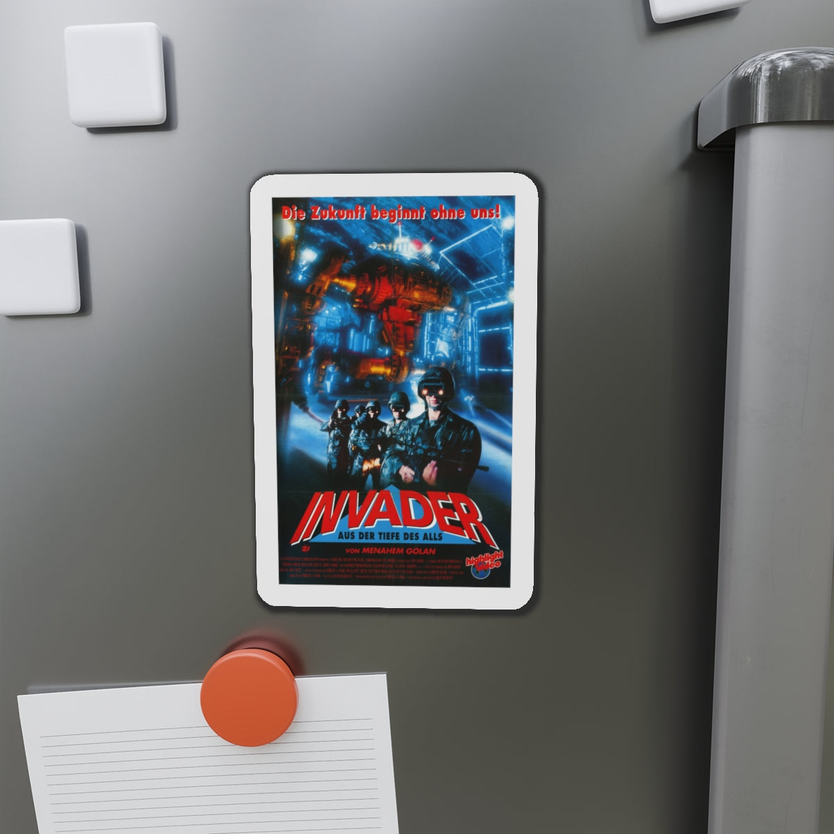 INVADER 1991 Movie Poster - Refrigerator Magnet-The Sticker Space