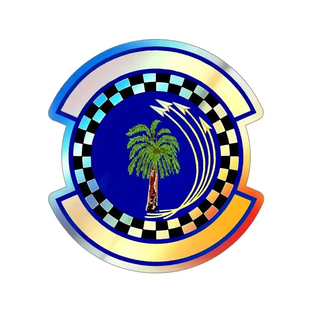 482 Force Support Squadron AFRC (U.S. Air Force) Holographic STICKER Die-Cut Vinyl Decal 5 Inch - The Sticker Space