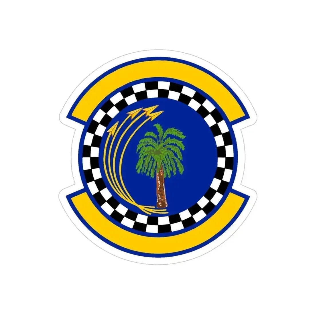 482 Force Support Squadron AFRC (U.S. Air Force) REVERSE PRINT Transparent Die-Cut STICKER 4 Inch Die-Cut Transparent - The Sticker Space