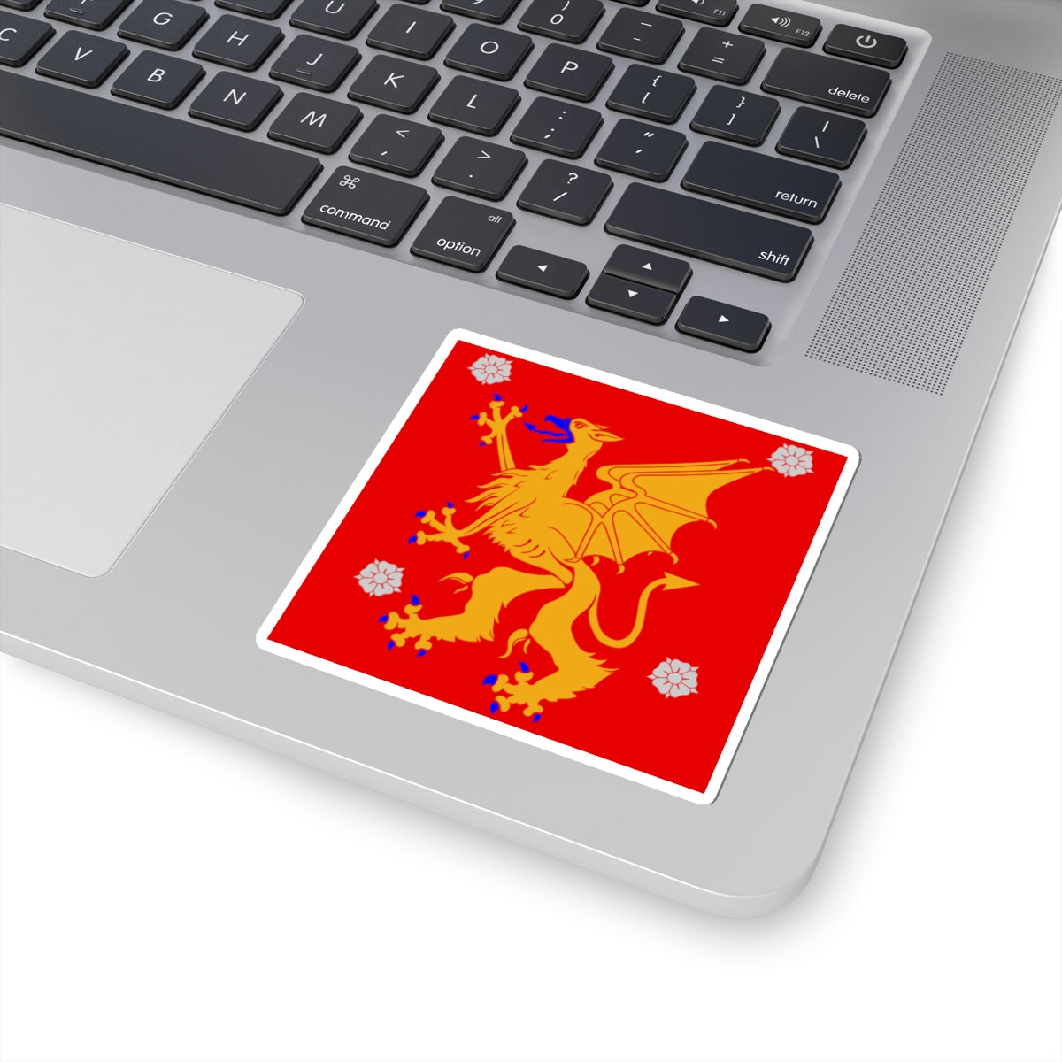 Ostergotland flag (Sweden) STICKER Vinyl Kiss-Cut Decal