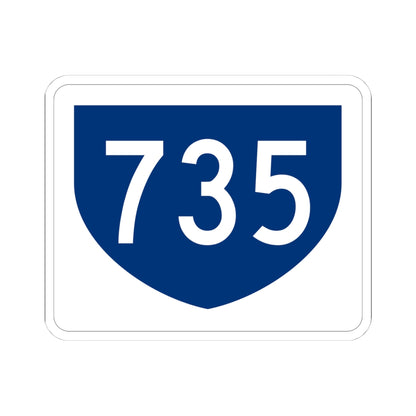PR primary 735 (Puerto Rico) (Road Sign) STICKER Vinyl Kiss-Cut Decal
