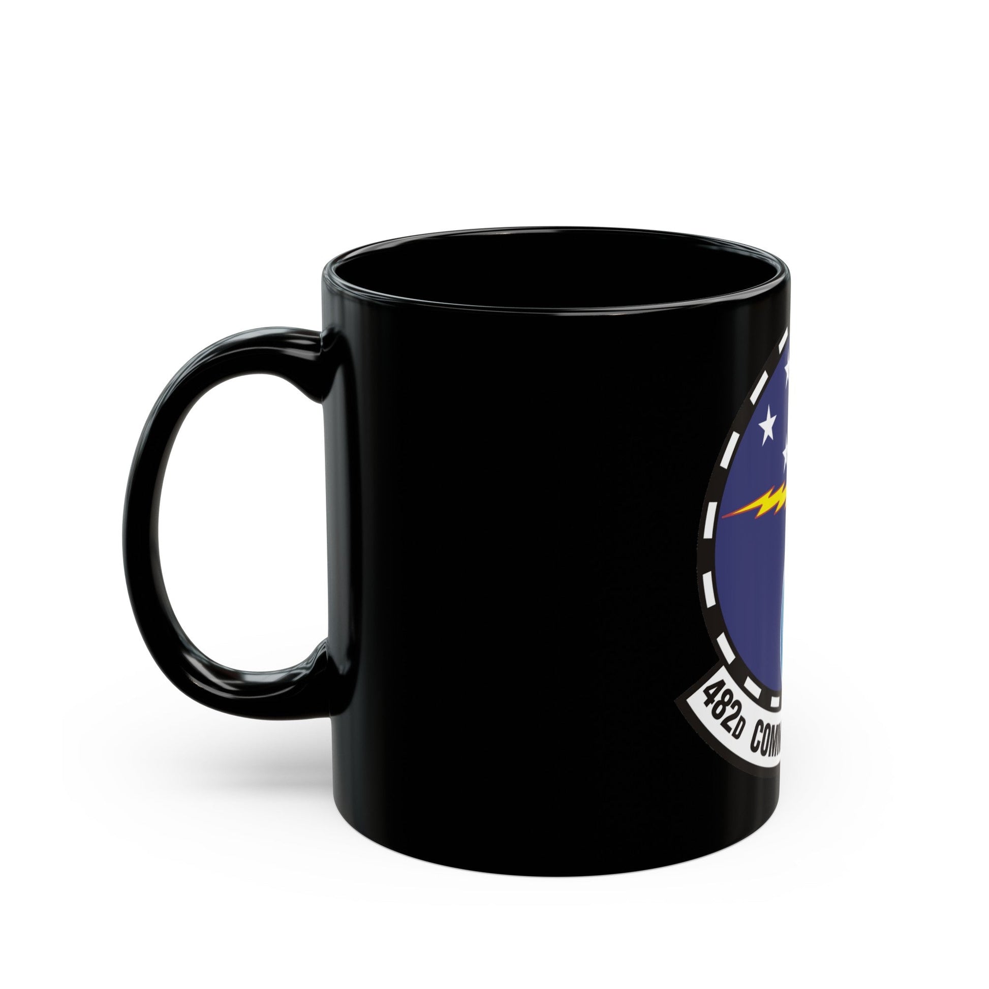 482d Communications Squadron (U.S. Air Force) Black Coffee Mug-The Sticker Space