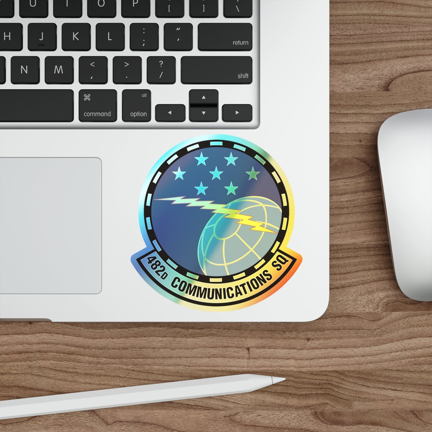 482d Communications Squadron (U.S. Air Force) Holographic STICKER Die-Cut Vinyl Decal-The Sticker Space