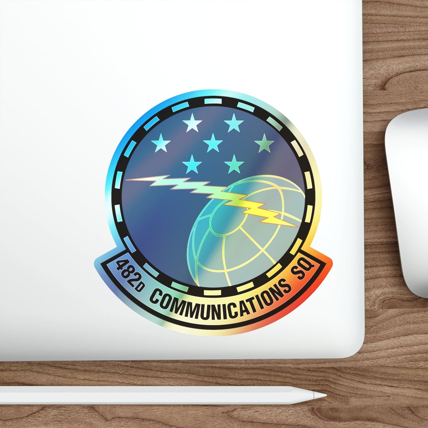 482d Communications Squadron (U.S. Air Force) Holographic STICKER Die-Cut Vinyl Decal-The Sticker Space