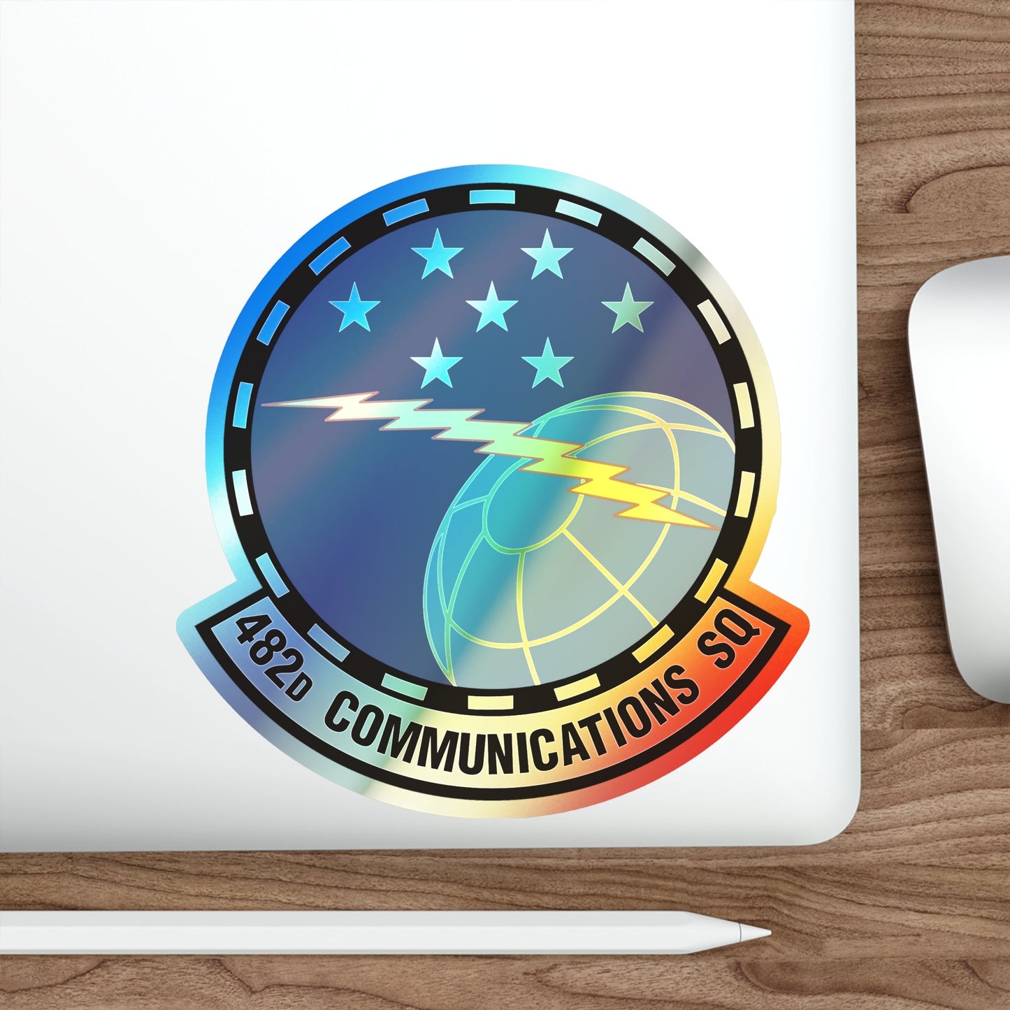 482d Communications Squadron (U.S. Air Force) Holographic STICKER Die-Cut Vinyl Decal-The Sticker Space