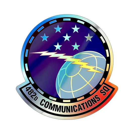 482d Communications Squadron (U.S. Air Force) Holographic STICKER Die-Cut Vinyl Decal 6 Inch Holographic - The Sticker Space