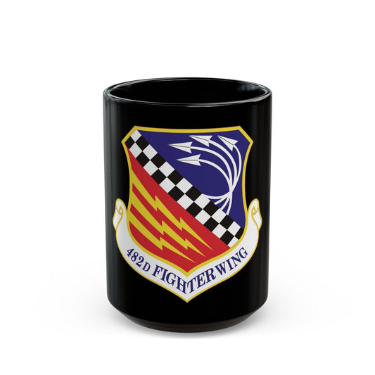 482d Fighter Wing (U.S. Air Force) Black Coffee Mug-15oz-The Sticker Space