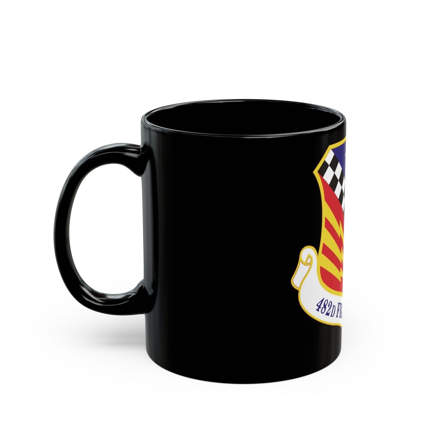 482d Fighter Wing (U.S. Air Force) Black Coffee Mug-The Sticker Space