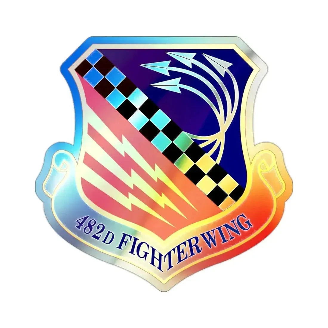 482d Fighter Wing (U.S. Air Force) Holographic STICKER Die-Cut Vinyl Decal - The Sticker Space