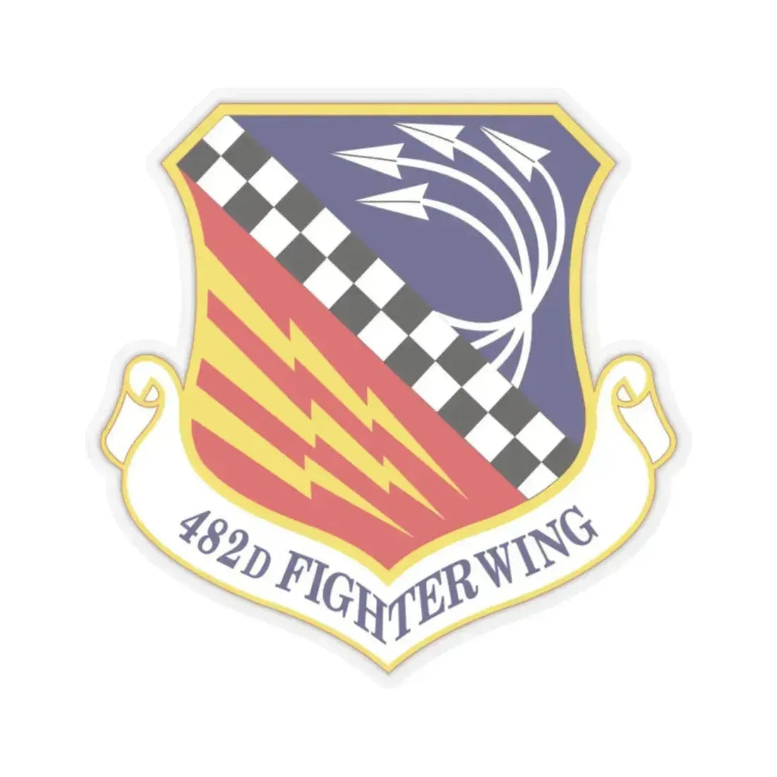 482d Fighter Wing (U.S. Air Force) STICKER Vinyl Kiss-Cut Decal 2 Inch Transparent - The Sticker Space