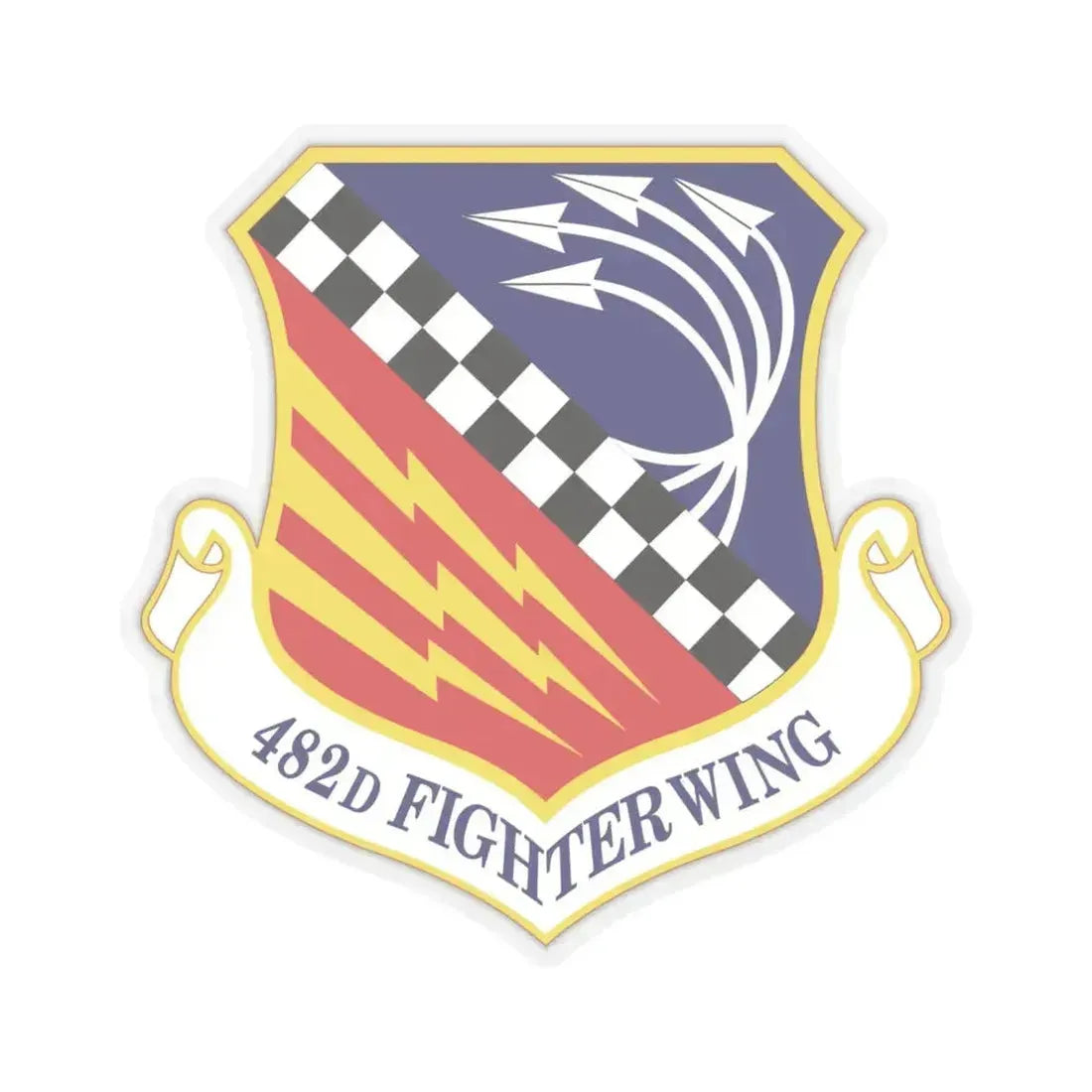 482d Fighter Wing (U.S. Air Force) STICKER Vinyl Kiss-Cut Decal 6 Inch Transparent - The Sticker Space