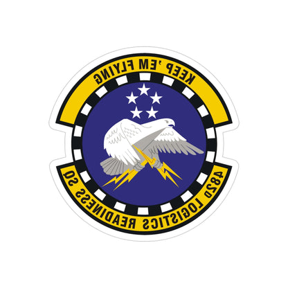 482d Logistics Readiness Squadron (U.S. Air Force) REVERSE PRINT Transparent STICKER-4" × 4"-The Sticker Space