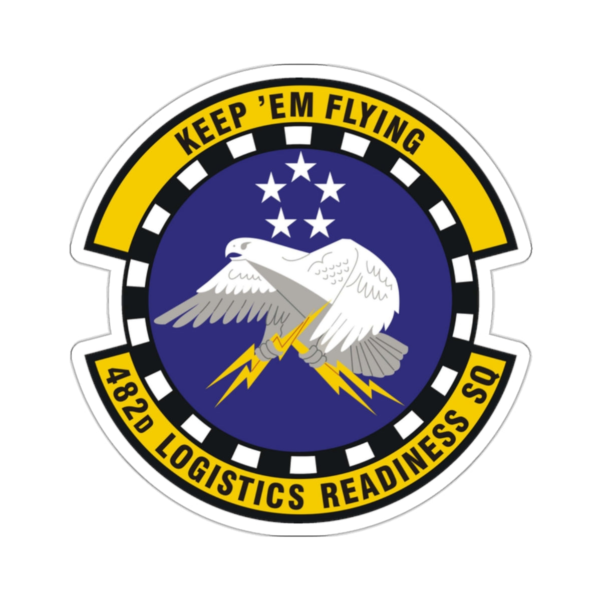 482d Logistics Readiness Squadron (U.S. Air Force) STICKER Vinyl Die-Cut Decal-White-The Sticker Space