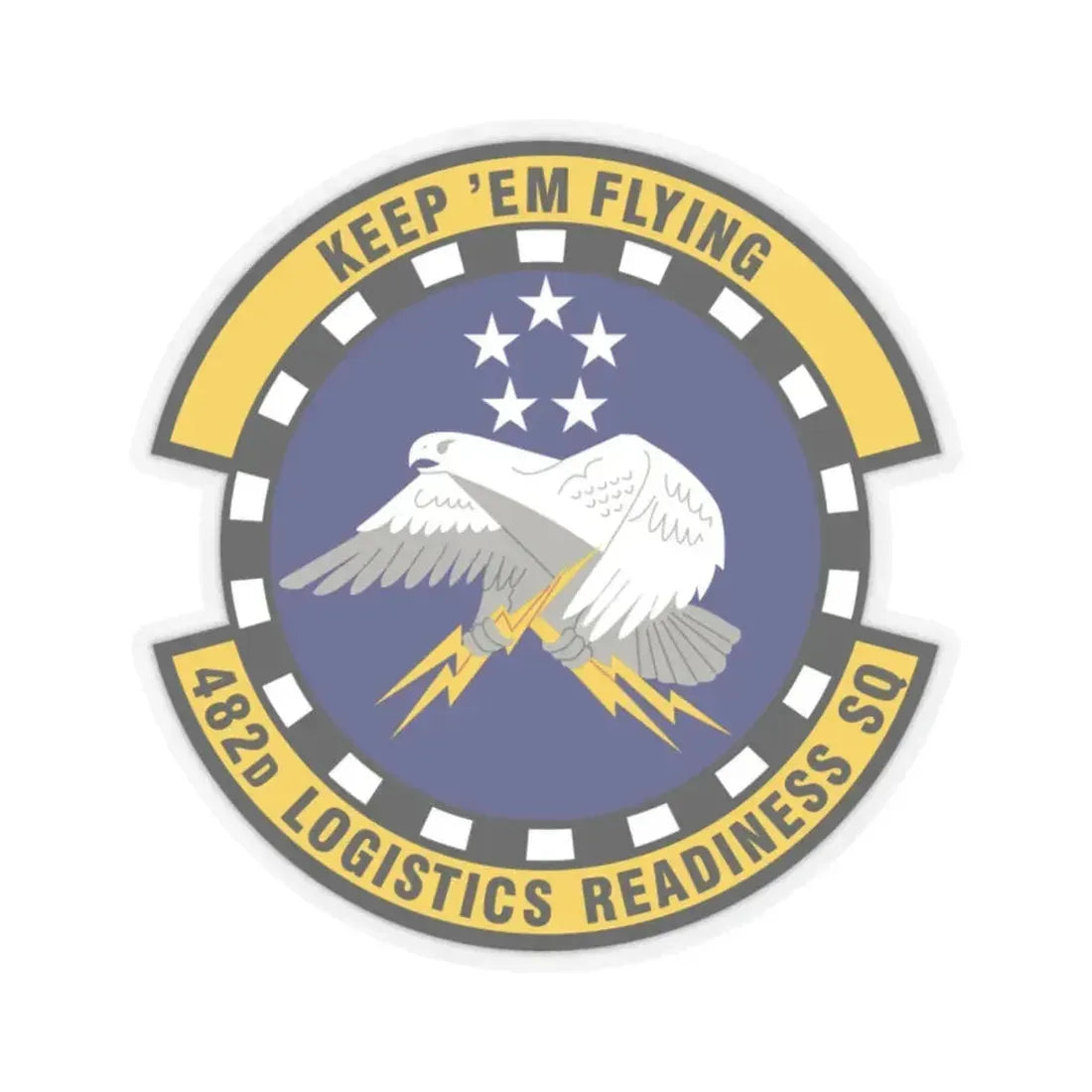 482d Logistics Readiness Squadron (U.S. Air Force) STICKER Vinyl Kiss-Cut Decal 2 Inch Transparent - The Sticker Space
