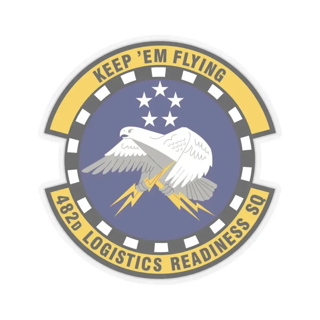 482d Logistics Readiness Squadron (U.S. Air Force) STICKER Vinyl Kiss-Cut Decal 4 Inch Transparent - The Sticker Space