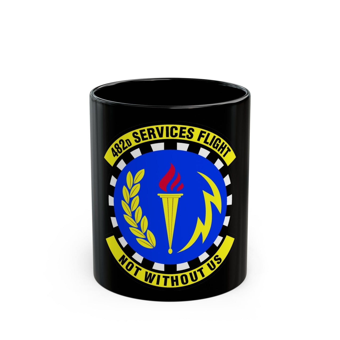 482d Services Flight (U.S. Air Force) Black Coffee Mug-11oz-The Sticker Space