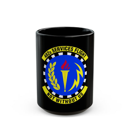 482d Services Flight (U.S. Air Force) Black Coffee Mug-15oz-The Sticker Space