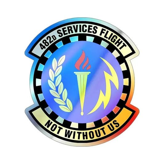482d Services Flight (U.S. Air Force) Holographic STICKER Die-Cut Vinyl Decal 6 Inch Holographic - The Sticker Space