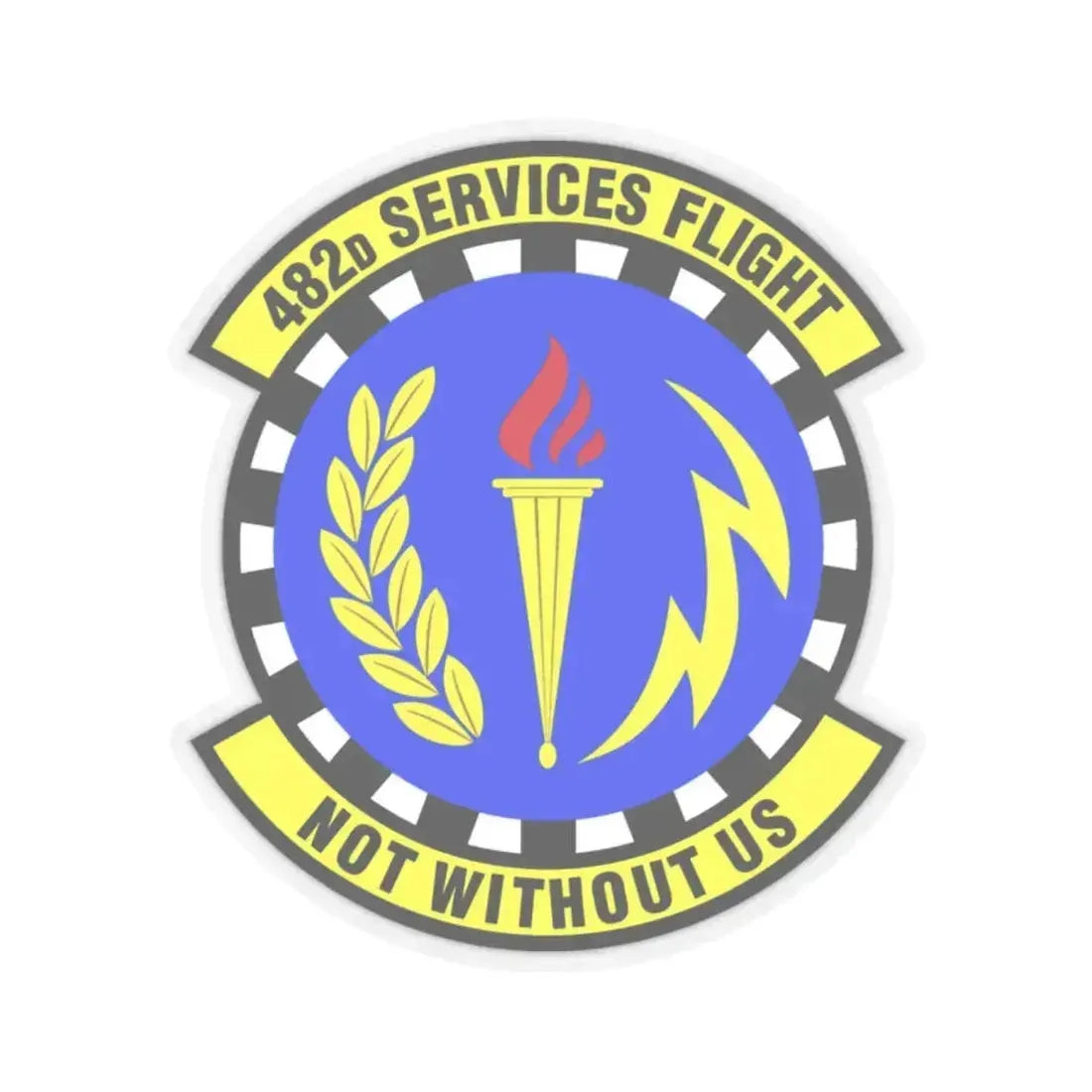 482d Services Flight (U.S. Air Force) STICKER Vinyl Kiss-Cut Decal 2 Inch Transparent - The Sticker Space