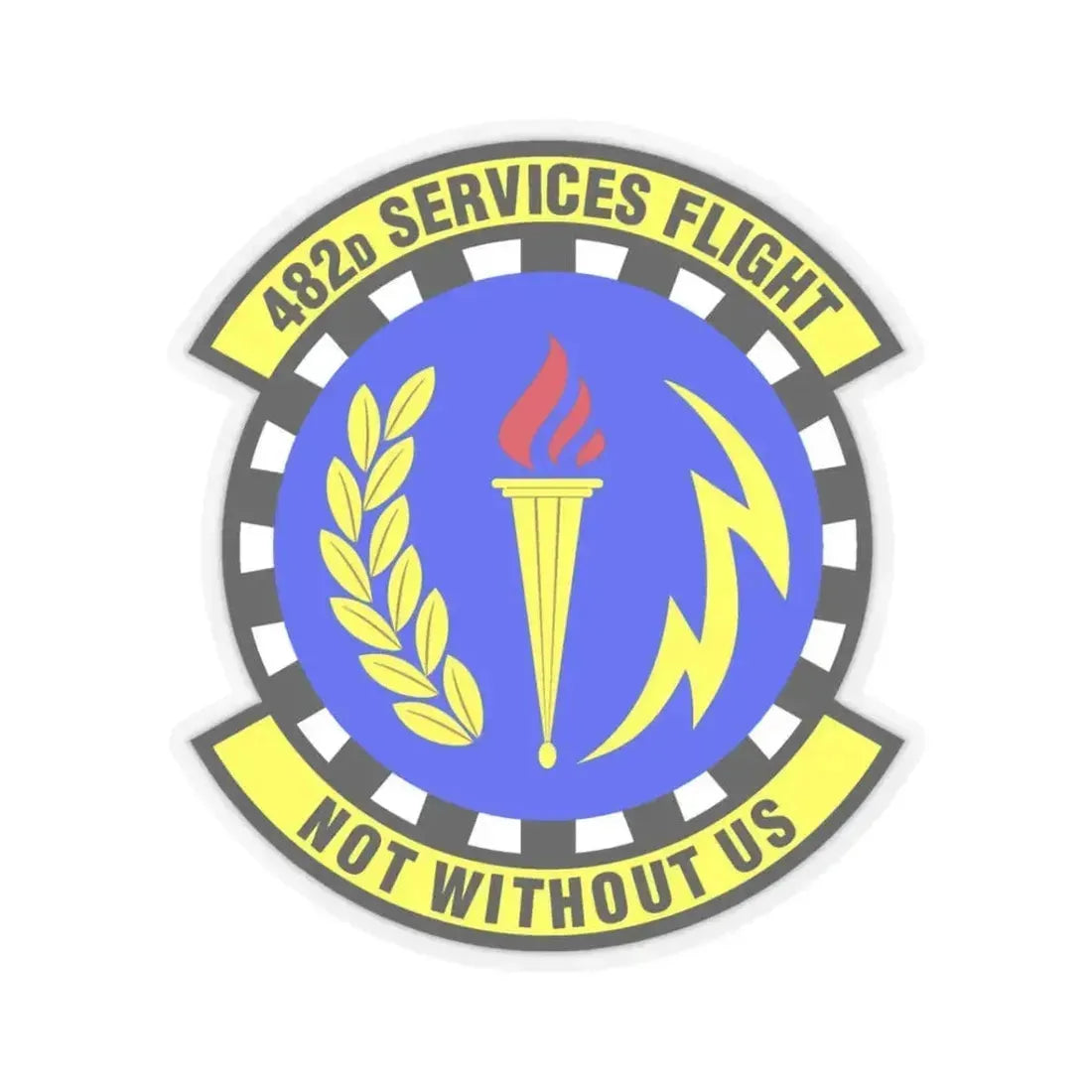 482d Services Flight (U.S. Air Force) STICKER Vinyl Kiss-Cut Decal 3 Inch Transparent - The Sticker Space
