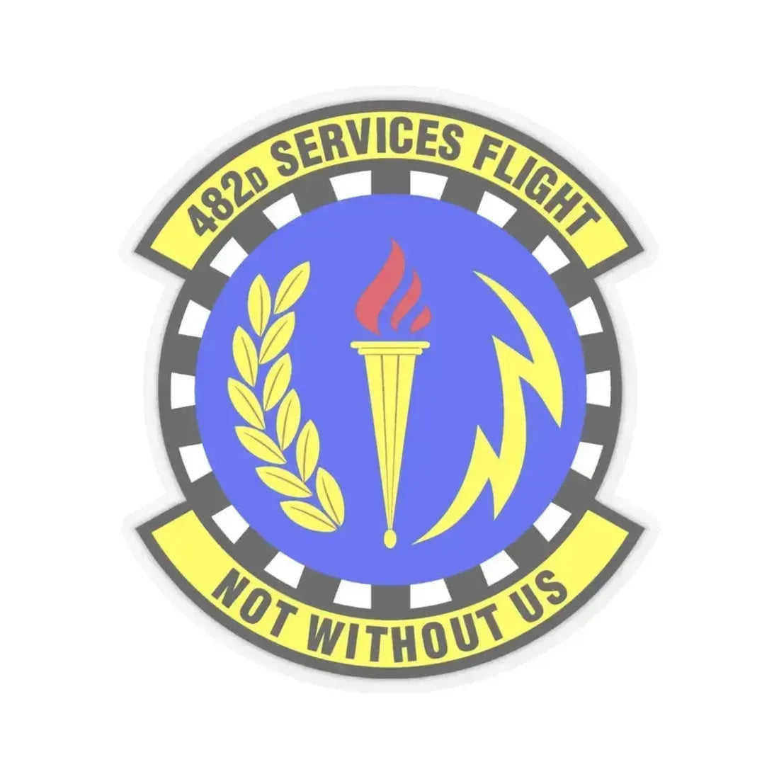 482d Services Flight (U.S. Air Force) STICKER Vinyl Kiss-Cut Decal 4 Inch Transparent - The Sticker Space