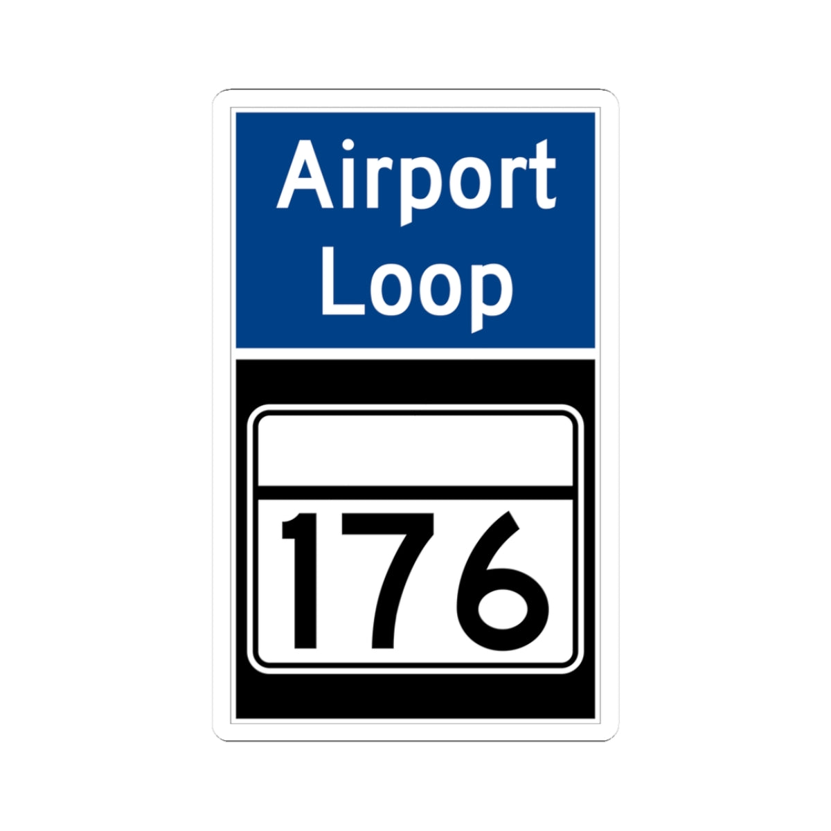 MD Route 176 Airport Loop (Maryland) (Road Sign) STICKER Vinyl Kiss-Cut Decal