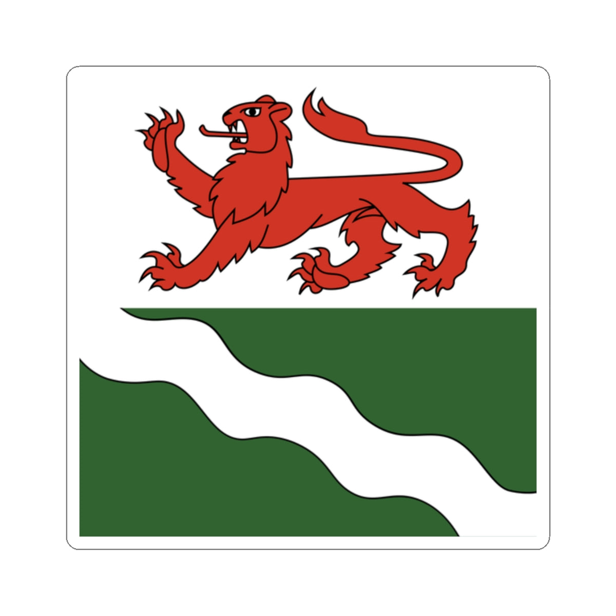 CHE Mattenbach Flag (Switzerland) STICKER Vinyl Kiss-Cut Decal