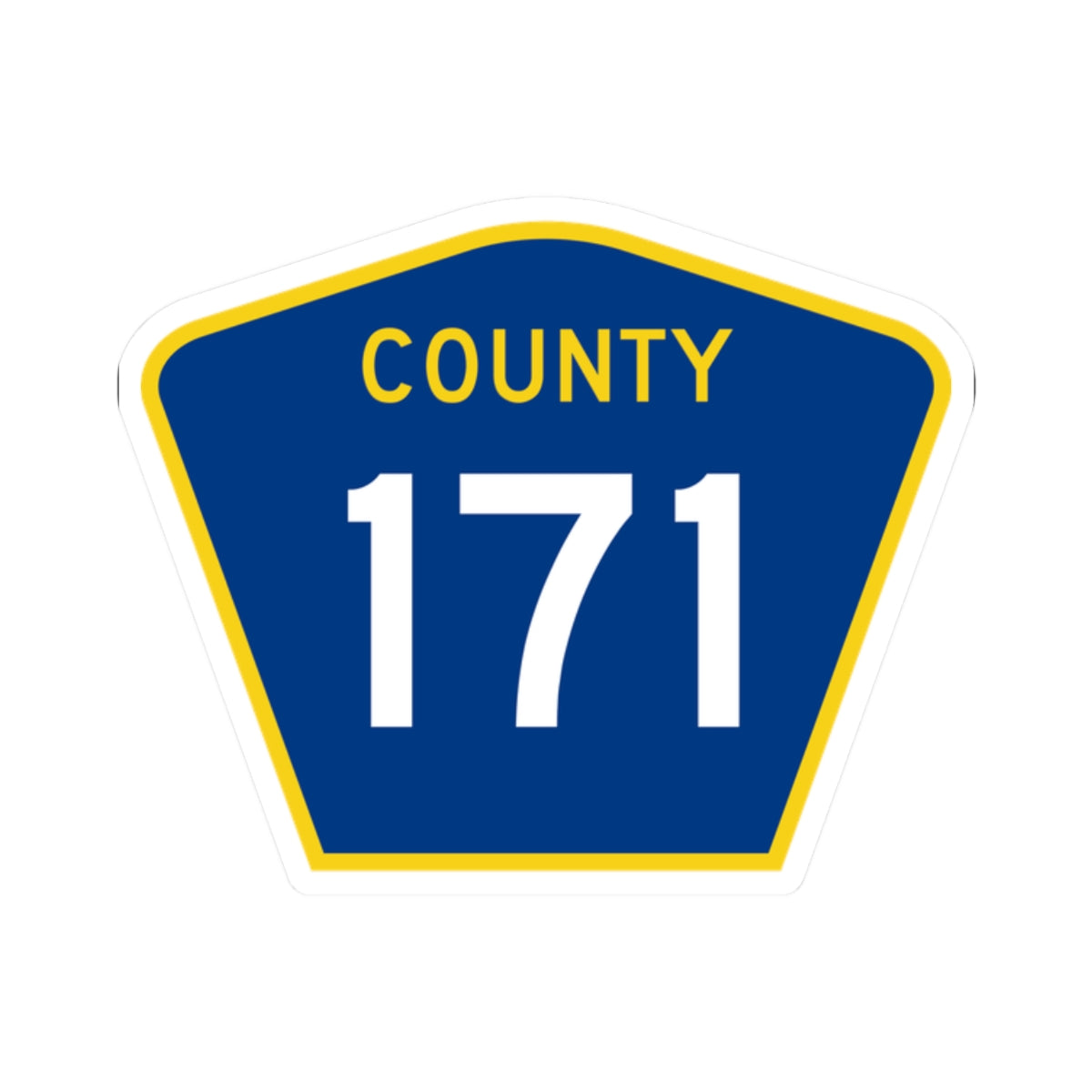 County 171 MN (Minnesota) (Road Sign) STICKER Vinyl Kiss-Cut Decal