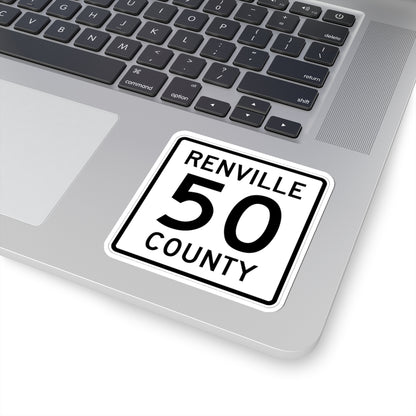 Renville County 50 MN (Minnesota) (Road Sign) STICKER Vinyl Kiss-Cut Decal
