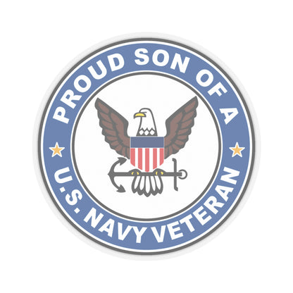 US Navy Veteran Proud Son (U.S. Navy) STICKER Vinyl Kiss-Cut Decal