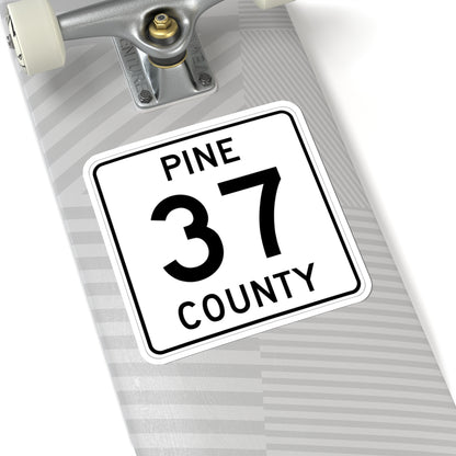 Pine County Route 37 MN (Minnesota) (Road Sign) STICKER Vinyl Kiss-Cut Decal