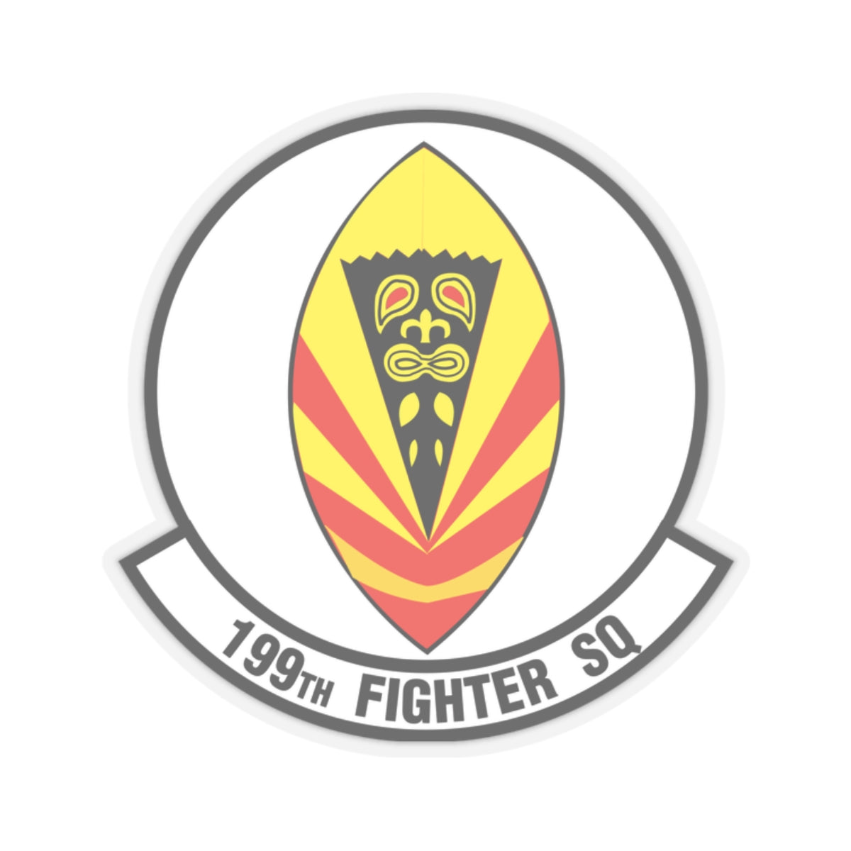 199 Fighter Squadron (U.S. Air Force) STICKER Vinyl Kiss-Cut Decal-2" × 2"-Transparent-The Sticker Space