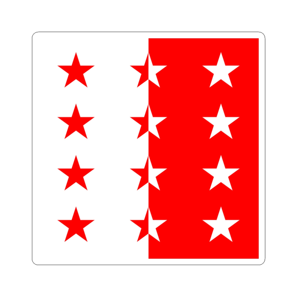 Flag of the Rhodanic Republic (Switzerland) STICKER Vinyl Kiss-Cut Decal