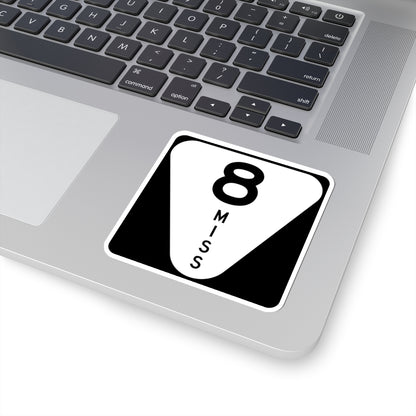 Mississippi 8 (Mississippi) (Road Sign) STICKER Vinyl Kiss-Cut Decal