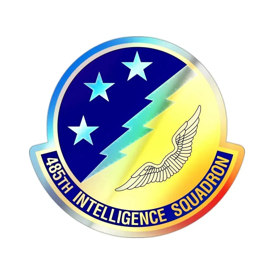 485 Intelligence Squadron ACC (U.S. Air Force) Holographic STICKER Die-Cut Vinyl Decal - The Sticker Space