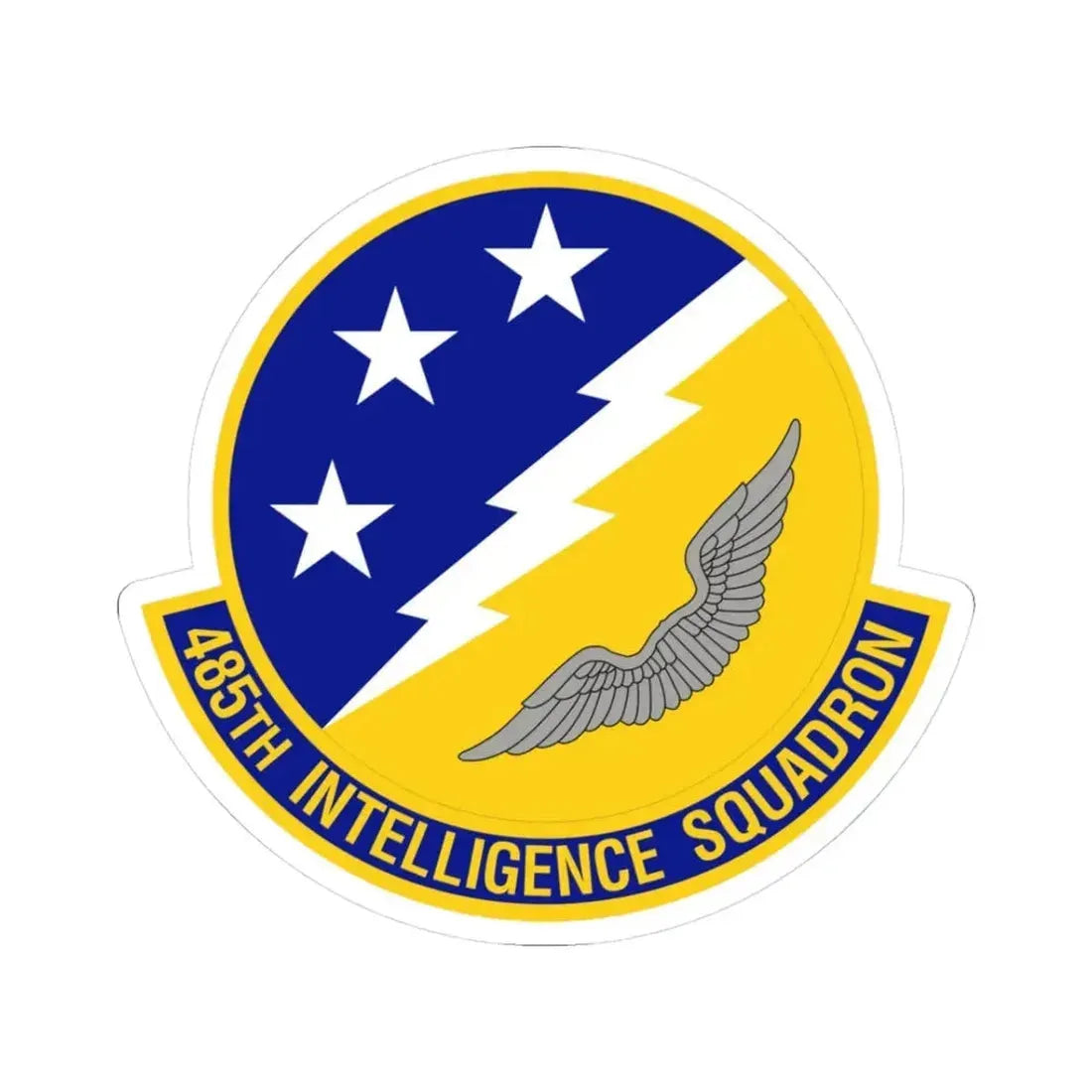 485 Intelligence Squadron ACC (U.S. Air Force) STICKER Vinyl Kiss-Cut Decal 3 Inch White - The Sticker Space