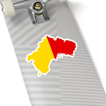 Flag map of Naples (Italy) STICKER Vinyl Kiss-Cut Decal