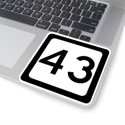 WV-43 (Virginia) (Road Sign) STICKER Vinyl Kiss-Cut Decal