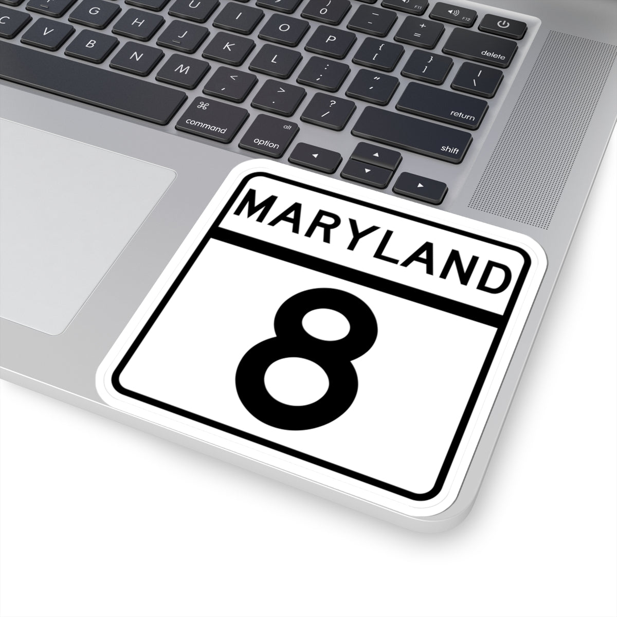 MD Route 8 (Maryland) (Road Sign) STICKER Vinyl Kiss-Cut Decal