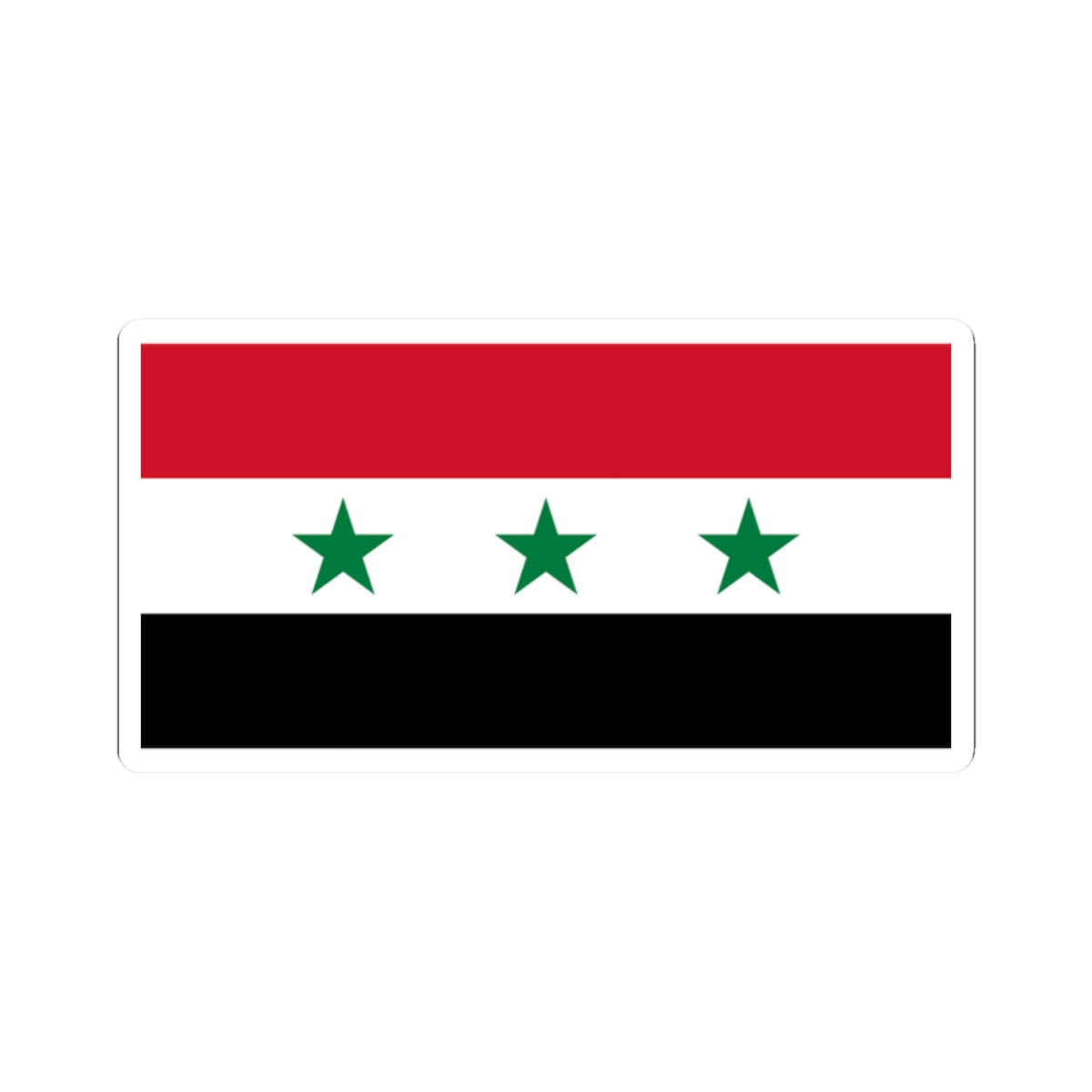Flag of Syria 1963-1972 (Syria) STICKER Vinyl Kiss-Cut Decal
